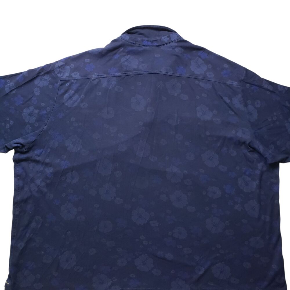 Tommy Bahama Polo Shirt Mens 3XB Big & Tall Blue Floral Tropical Pima Cotton - Picture 8 of 8